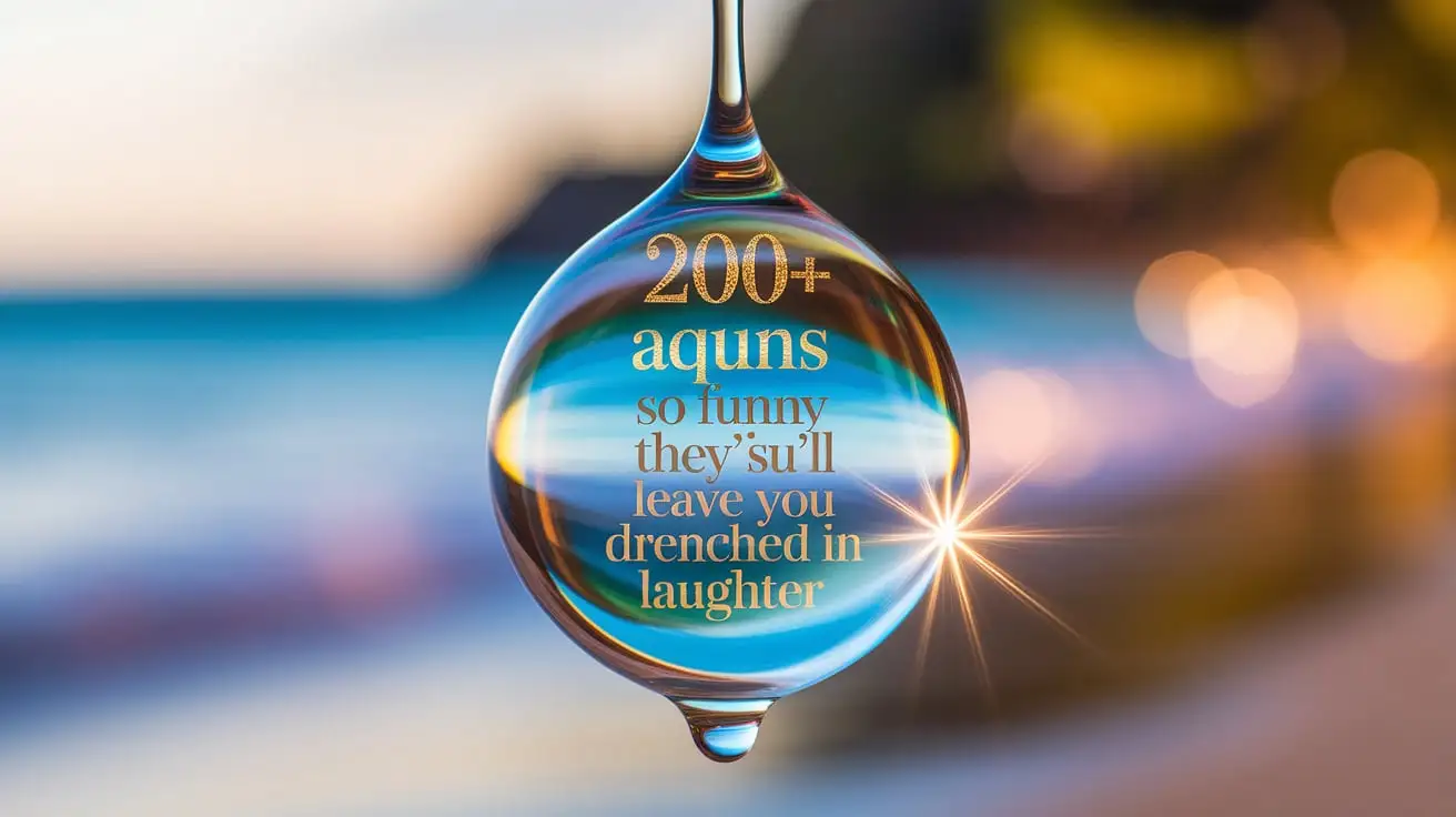 Aqua Puns So Funny They’ll Leave You Drenched in Laughter