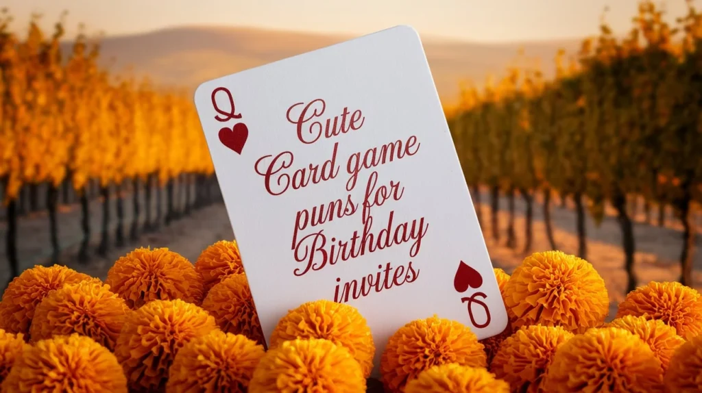 Cute Card Game Puns for Birthday Invites