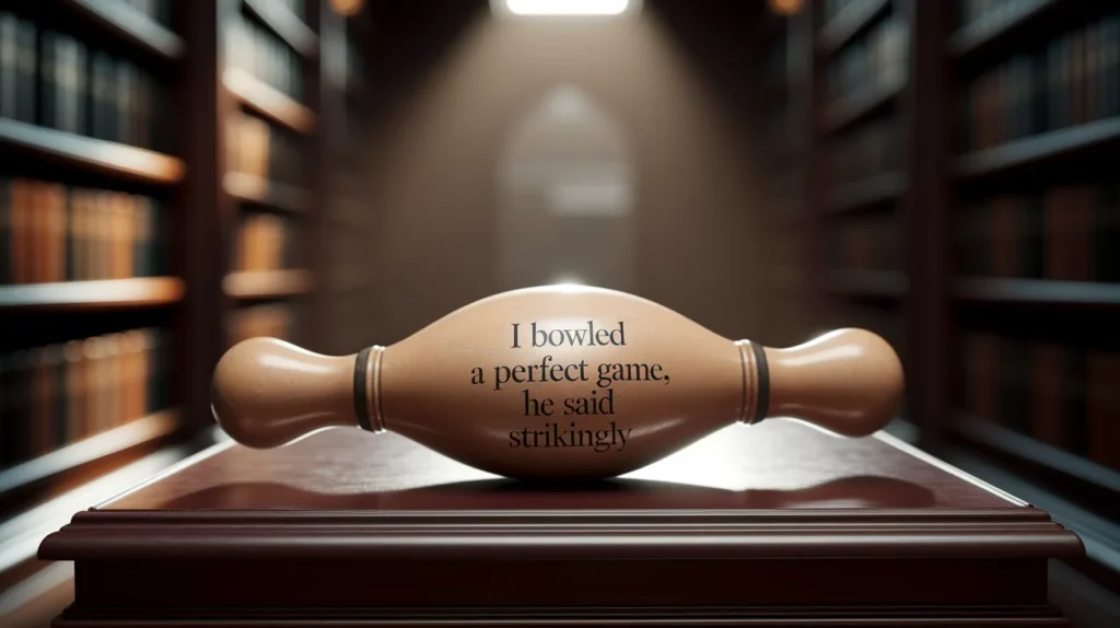 Tom Swifties: I bowled a perfect game, he said strikingly