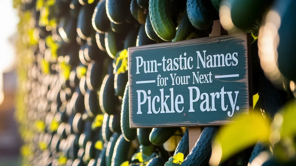 Pun-tastic Names for Your Next Pickle Party