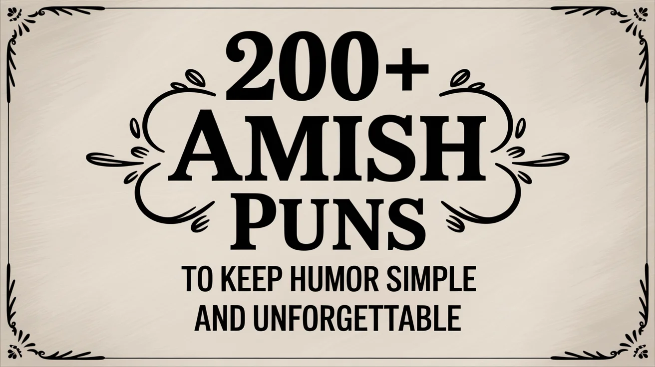 Amish Puns