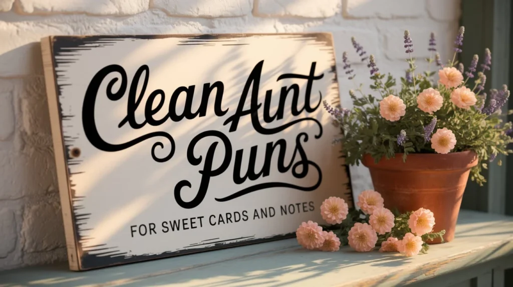 Clean aunt puns for sweet cards and notes