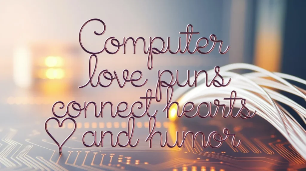 Computer love puns that connect hearts and humor