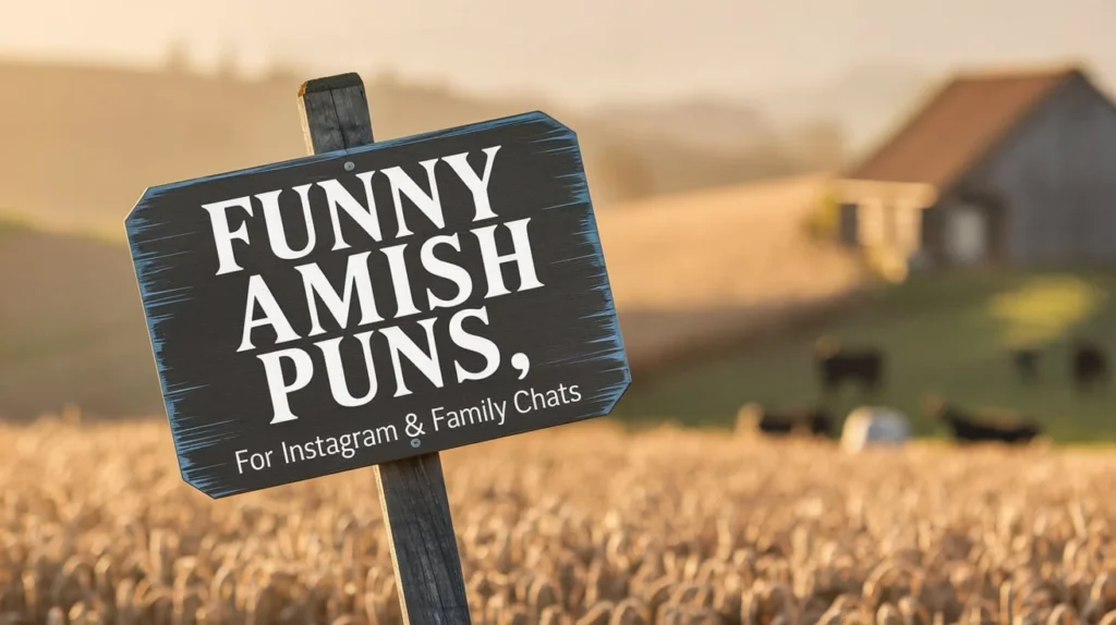 Funny Amish puns for Instagram and family chats