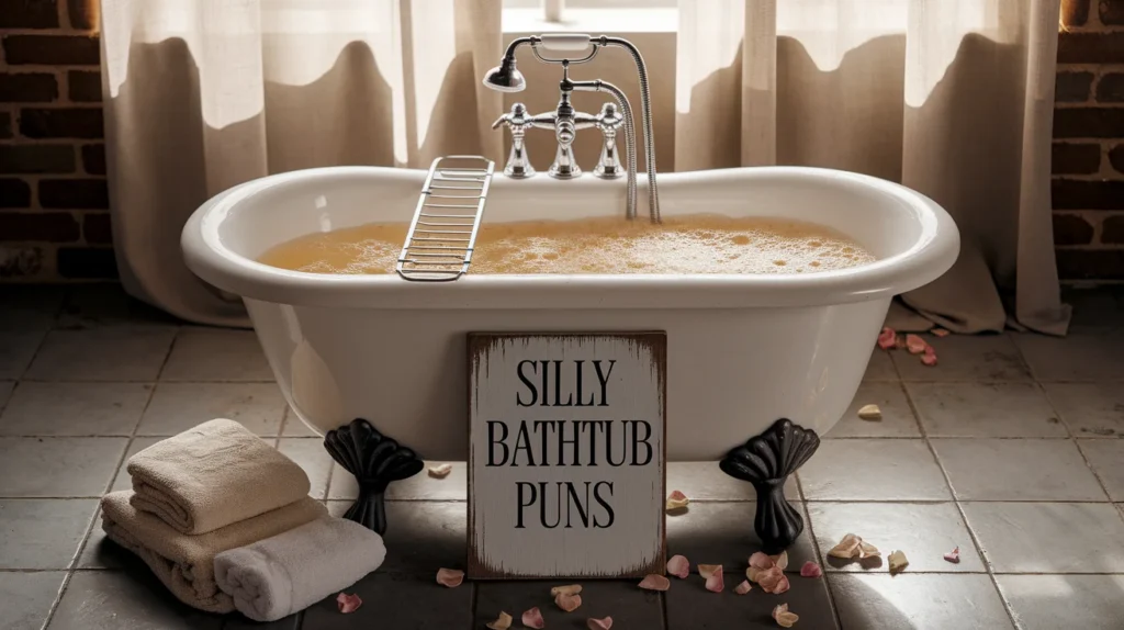 Silly bathtub puns for relaxing vibes