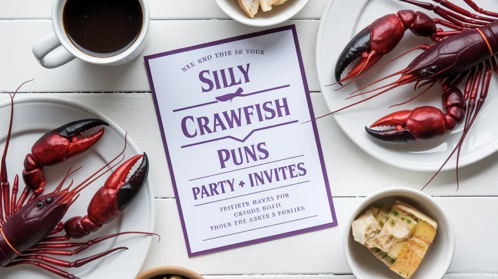 Silly Crawfish Puns for Party Invites