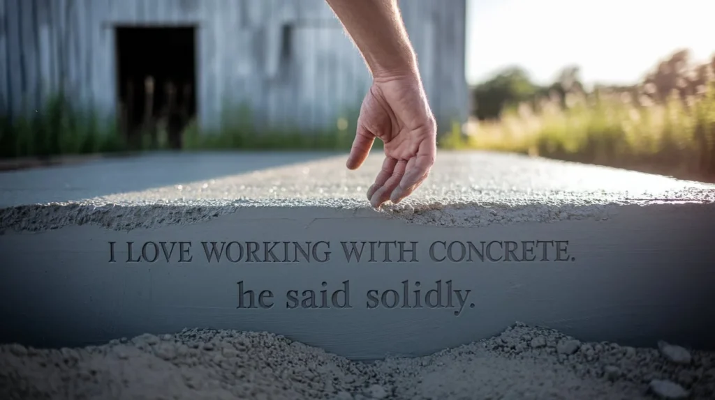 Tom Swifties Building a House: I love working with concrete, he said solidly