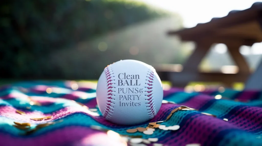Clean ball puns for party invites