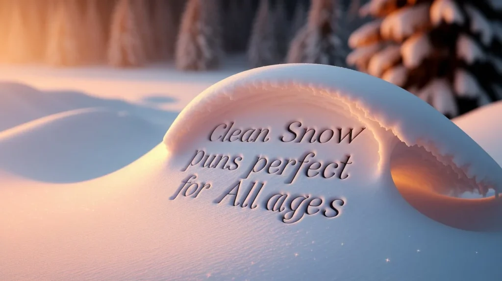 Clean snow puns perfect for all ages