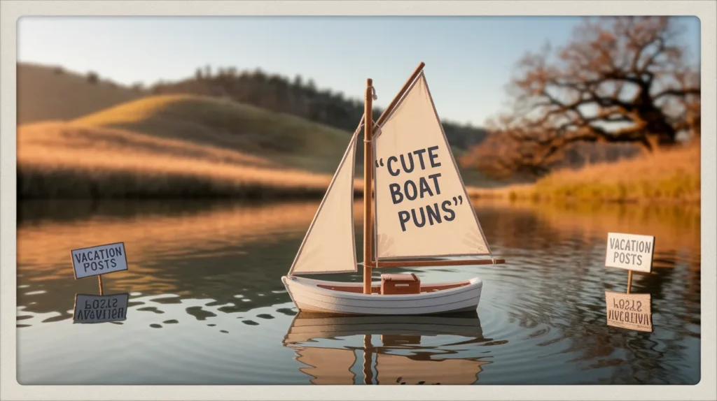 Cute boat puns for cards and vacation posts