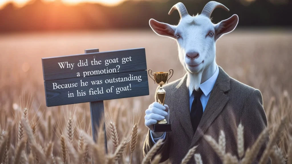 Double Entendre: Why Did the Goat Get a Promotion? Because He Was Outstanding in His Field of Goat!