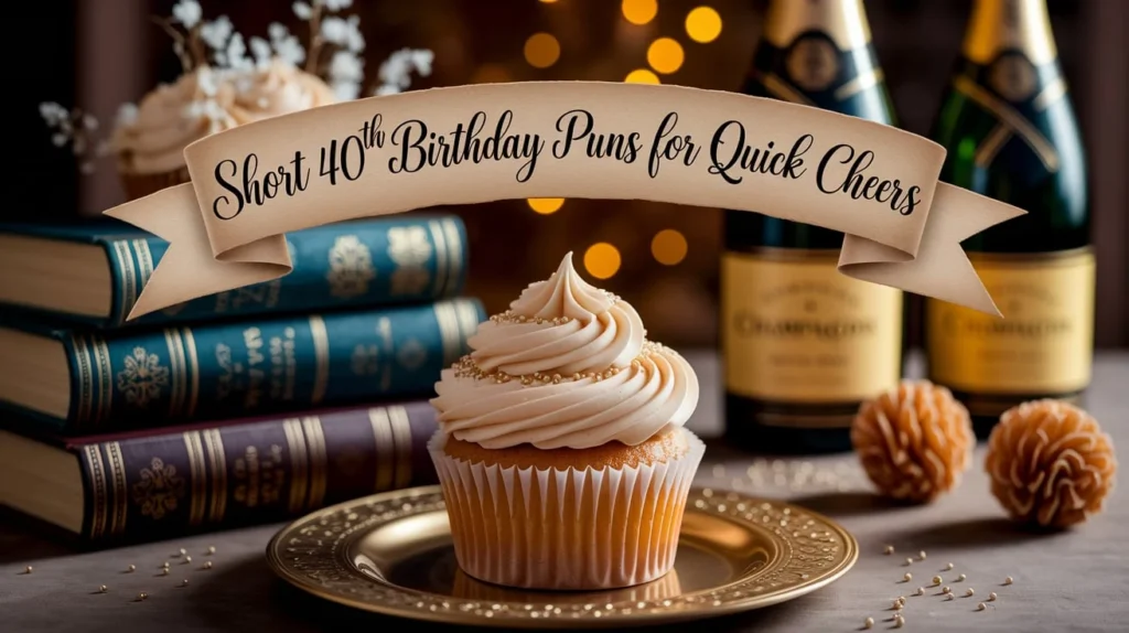 Short 40th Birthday Puns for Quick Cheers