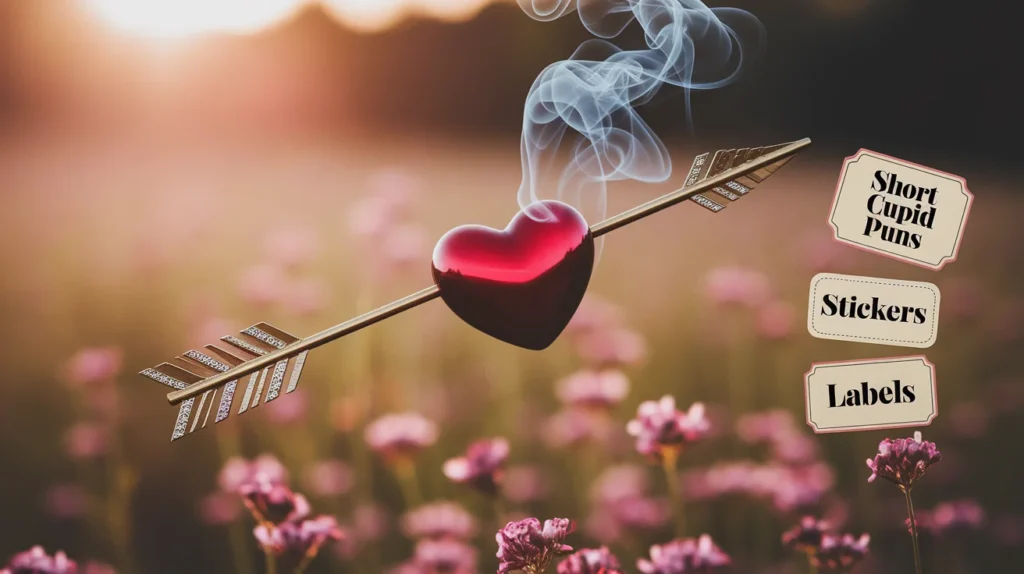 Short Cupid Puns for Stickers and Labels