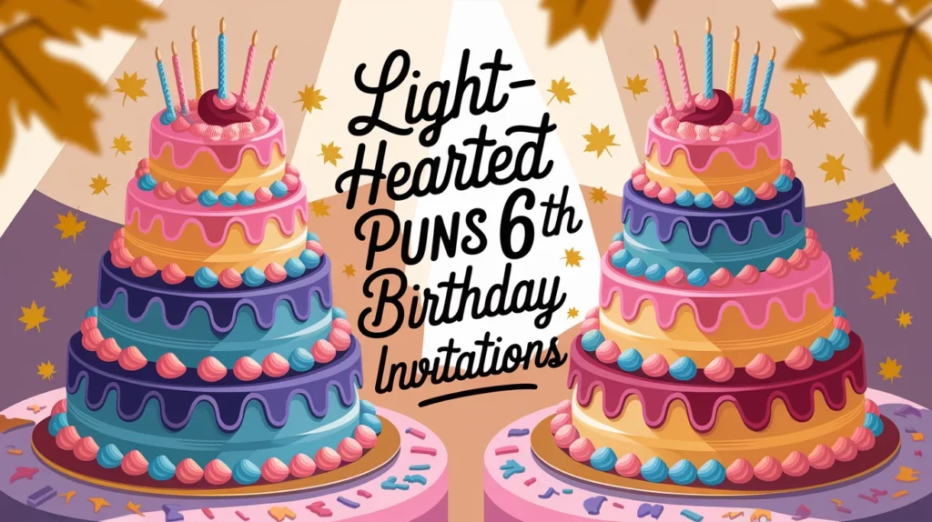 Light-hearted puns for 6th birthday invitations