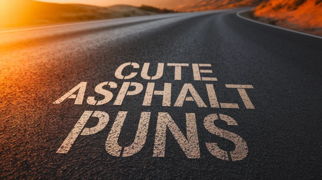 Cute asphalt puns for road crew captions