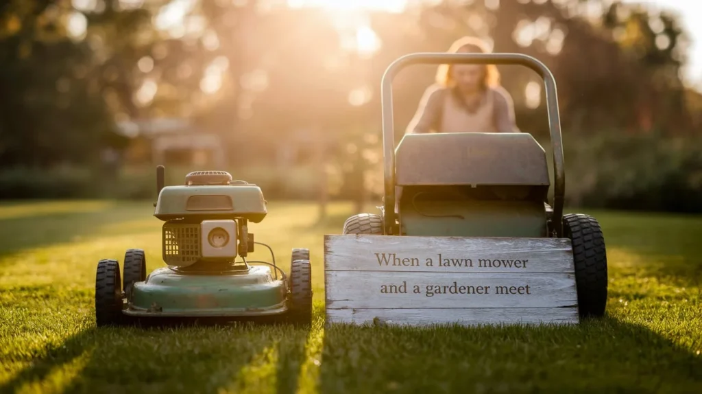 Double Entendre: When a Lawn Mower and a Gardener Meet
