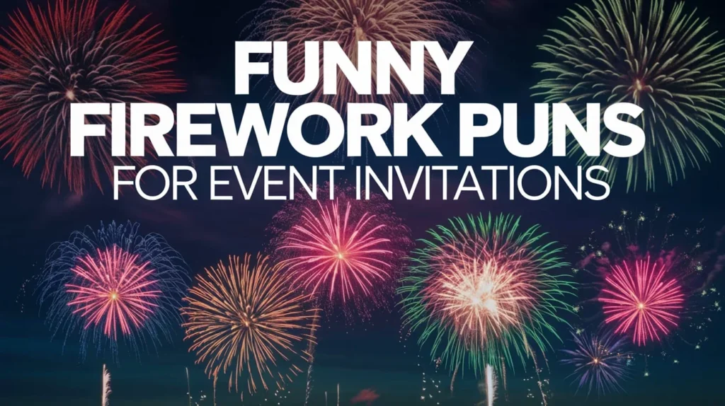 Funny firework puns for event invitations