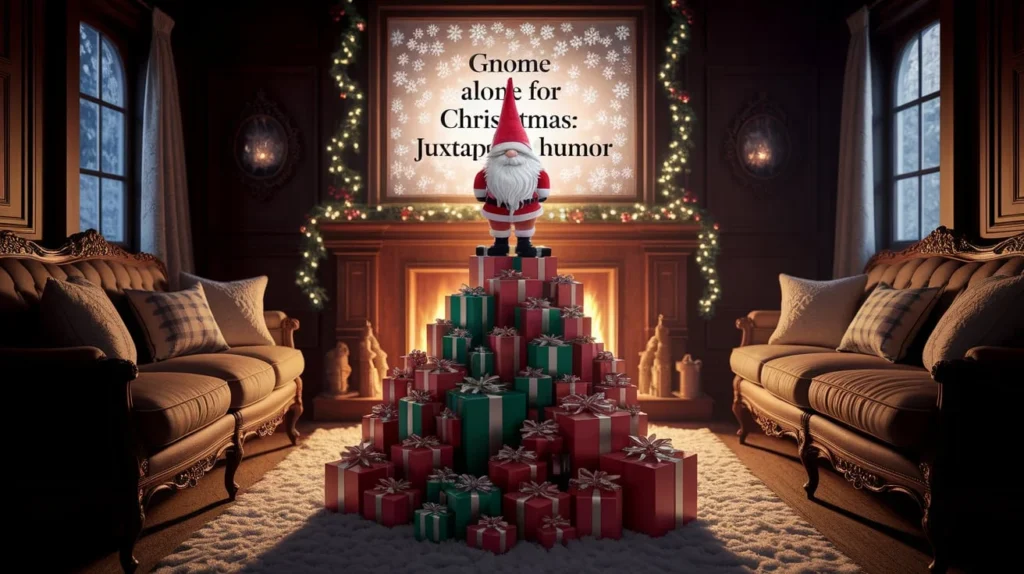 Gnome Alone for Christmas: Juxtaposing Humor