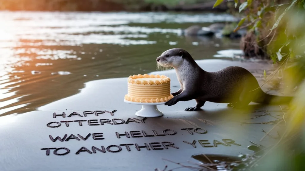 Otter birthday puns to celebrate with waves