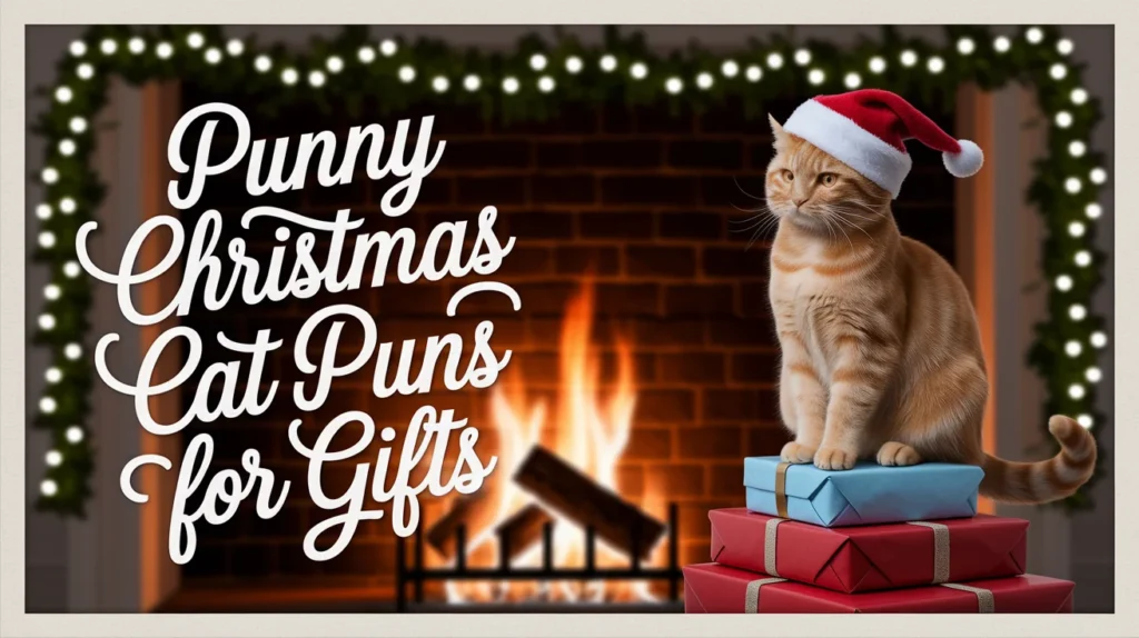 Punny Christmas Cat Puns for Gifts