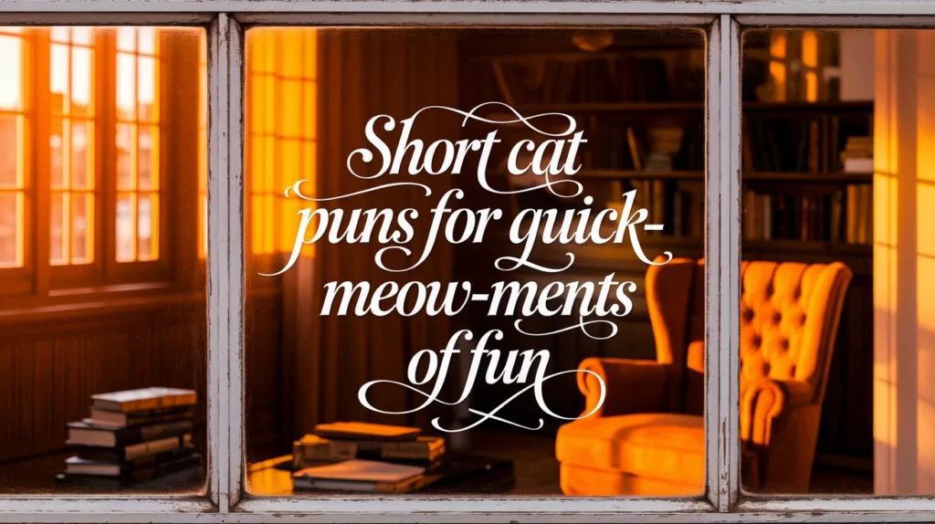 Short Cat Puns for Quick Meow-ments of Fun