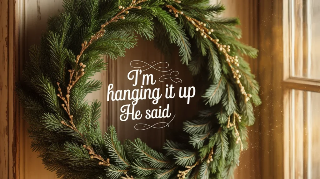 Tom Swifties: I’m hanging it up, he said, with a Christmas Wreath!