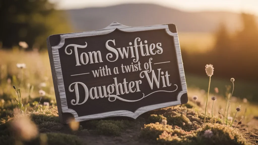 Tom Swifties with a Twist of Daughter Wit