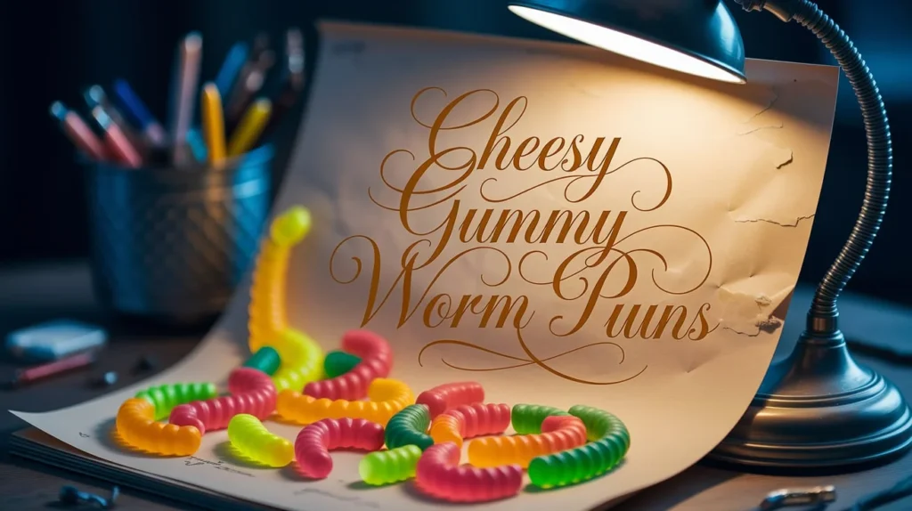 Cheesy Gummy Worm Puns for Instagram Posts