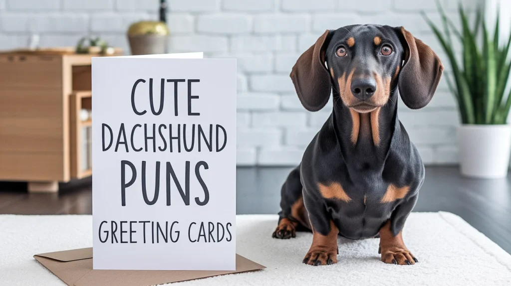 Cute dachshund puns for greeting cards