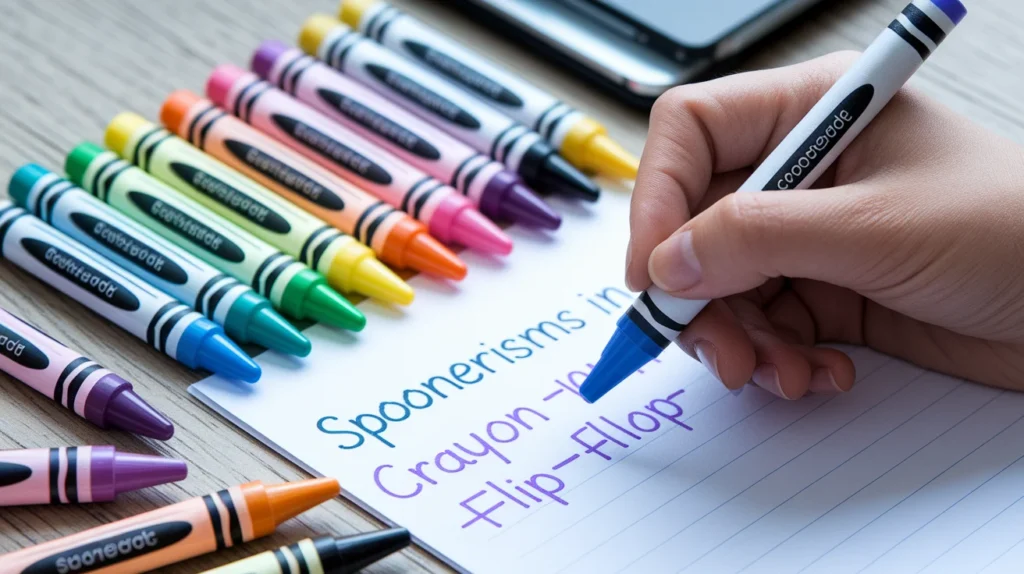 Spoonerisms in Shades: Crayon Puns that Flip-flop for Fun