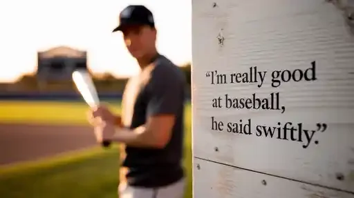 Tom Swifties: “I’m Really Good at Baseball,” He Said Swiftly
